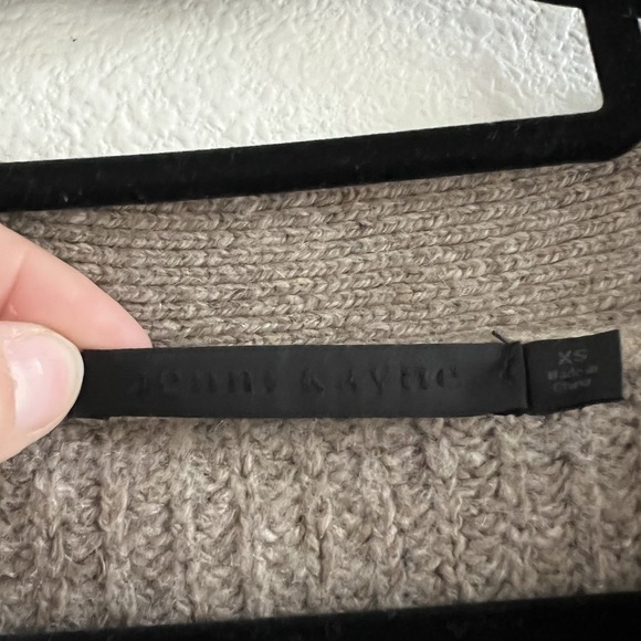 Jenni Kayne Cropped Cashmere Cocoon Cardigan in brown XS Extra Small FLAWED - Picture 7 of 7